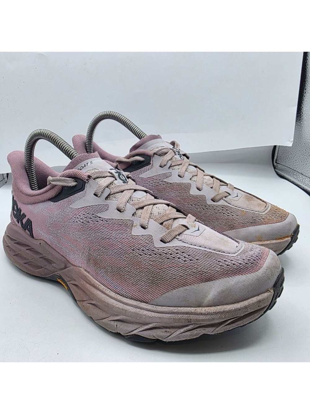 Hoka One One Speedgoat 5 Womens Size 7 Pink Trail Running Shoes Vibram Soles